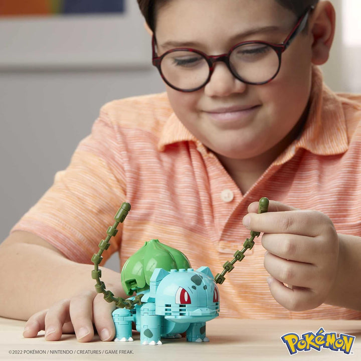 MEGA POKÉMON Bisasam - Bauset mit beweglicher Figur und Kampfeffekten, 175 Bausteine, inklusive Poké