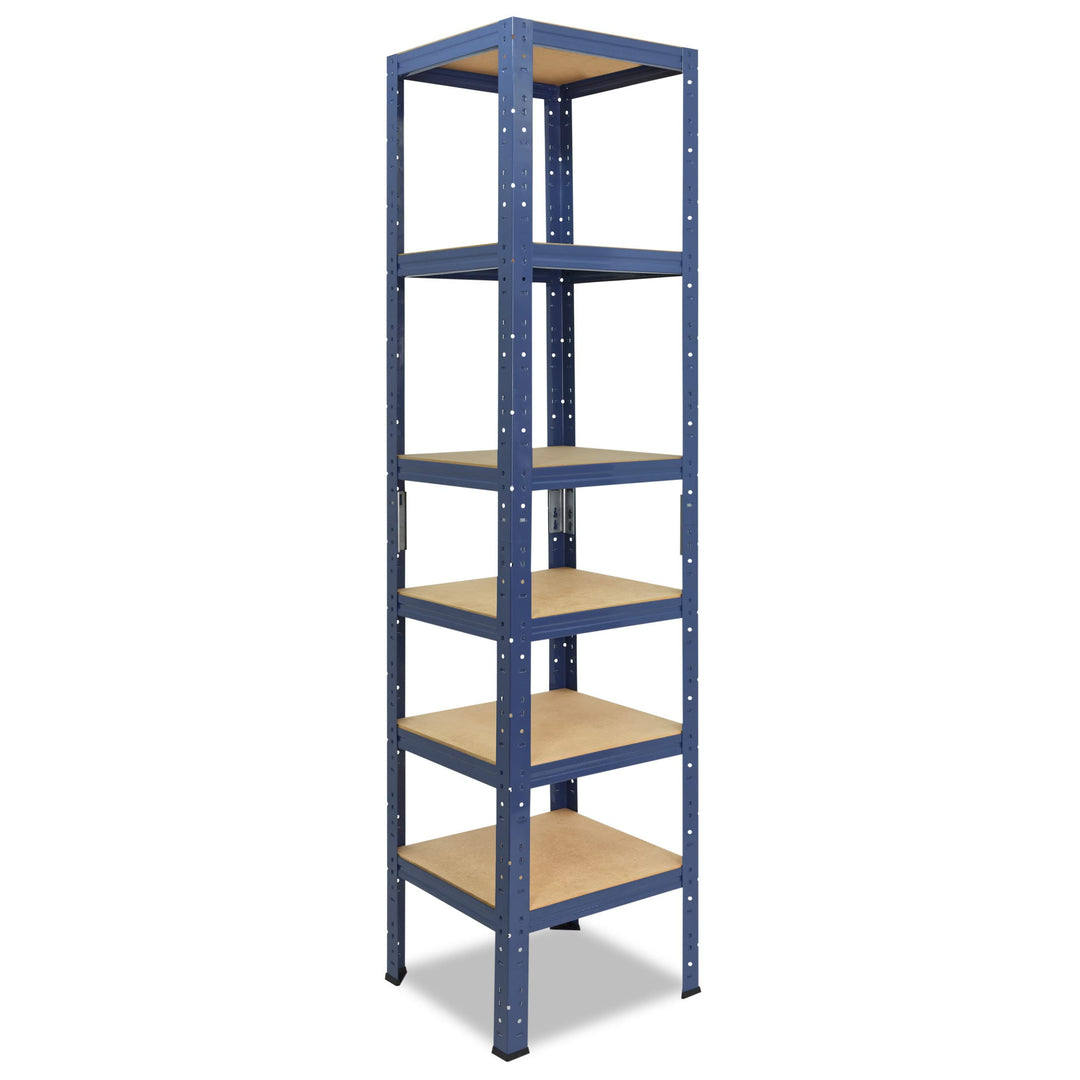 shelfplaza® 200x30x30cm Home Schwerlastregal blau/Metallregal mit 6 Böden/Kellerregal Metall, Garage