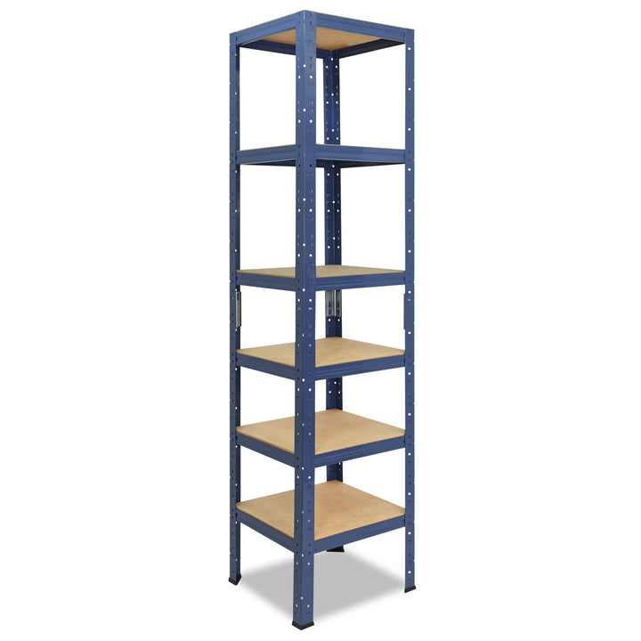shelfplaza® 200x30x30cm Home Schwerlastregal blau/Metallregal mit 6 Böden/Kellerregal Metall, Garage