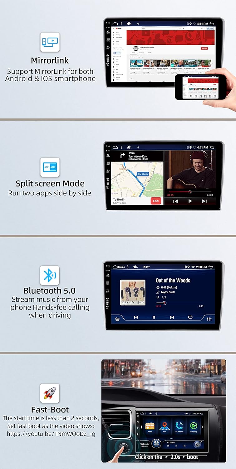 JOYX - 6G+128G - Android 13 IPS Autoradio Passt für Toyota Avensis (2002-2008) - Kabellos CarPlay/An