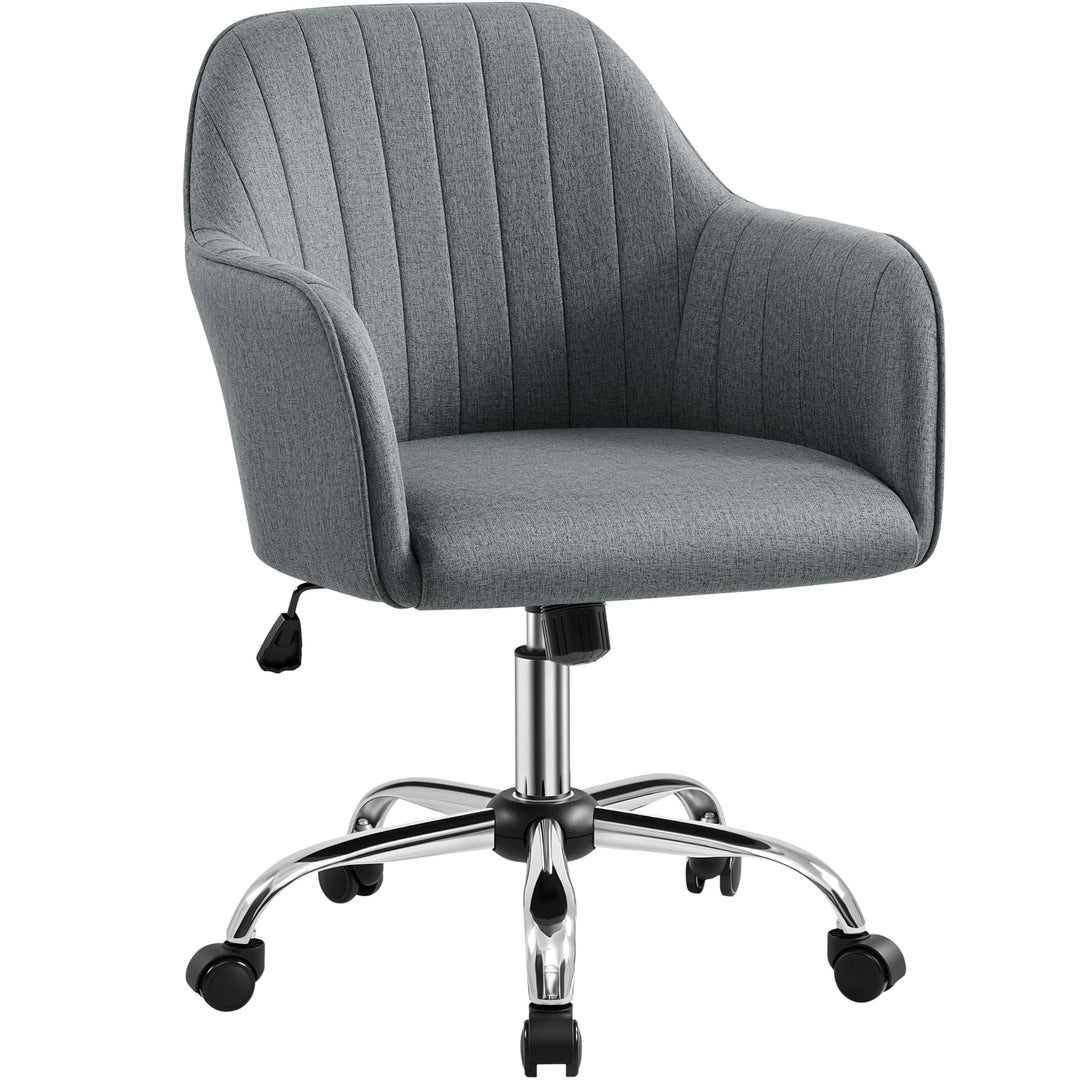 Yaheetech Homeoffice Stuhl, Schminkstuhl, Schreibtischstuhl, höhenverstellbar Drehstuhl, Bürostuhl m