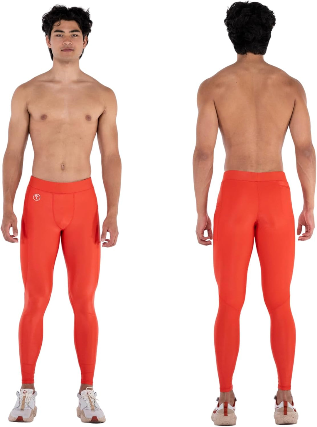 Kapow Meggings: Glänzende, Lange Herren Performance Leggings mit Kompression für Sport wie Fitness,