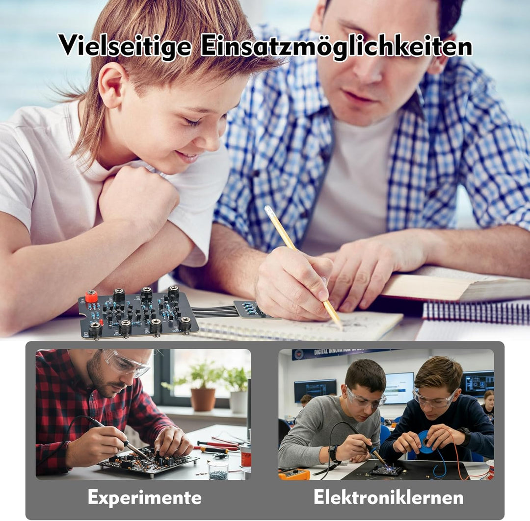 NE555 Timer Lötbausatz für Einsteiger, BANRIA DIY Löten Übungsset mit Durchsteckbauteilen, Atmender