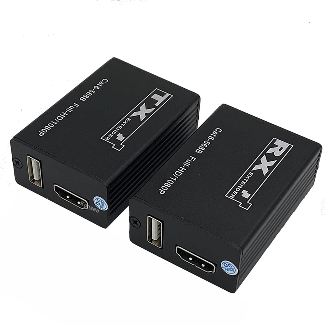 KVM-Extender HDMI RJ45 30M 1080P HDMI KVM-Extender mit USB auf Cat6 5E LAN Network Ethernet Extender