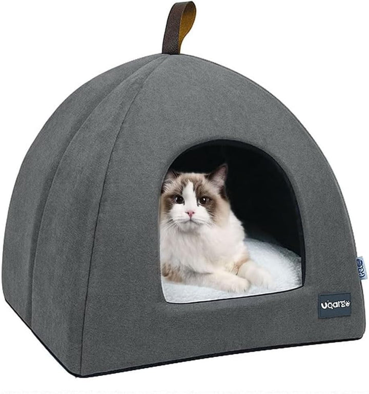 Katzenhöhle Katzenbett, weiche Katzenhöhle, weiche warme Plüsch-Katzenbetten, Katzennest mit herausn
