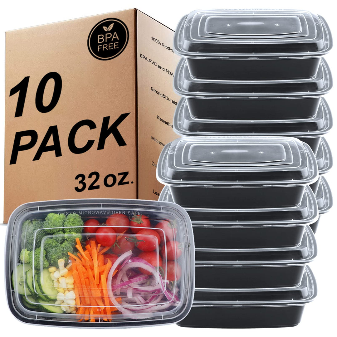 KINGHON 1 Fach Meal Prep Container,Lebensmittel Lagerung mit Luftdichten Deckel,BPA Frei Wiederverwe