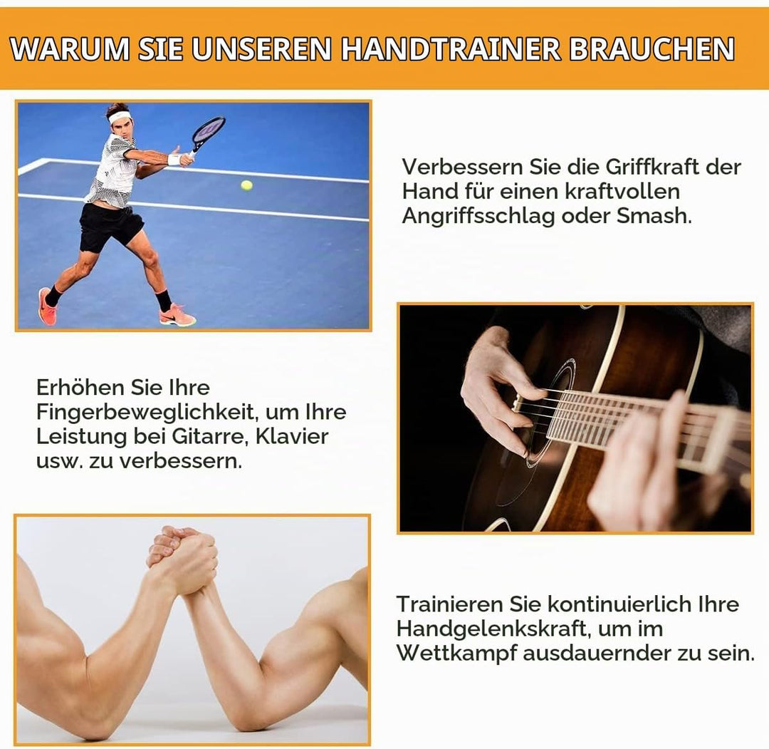 COVVY Handgriff-Stärker, 3er-Pack (150,200,250 LBS) Griffkrafttrainer, Unterarmstärker, Handstärker,