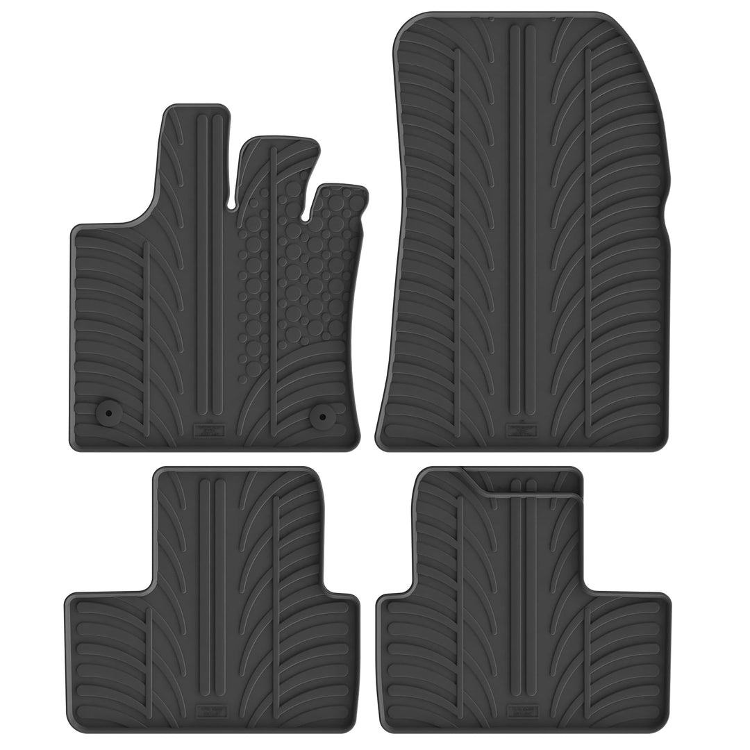Gledring Satz Gummimatten kompatibel mit Renault Captur II 1/2020- (T Profil 4-teilig + Montage-Clip