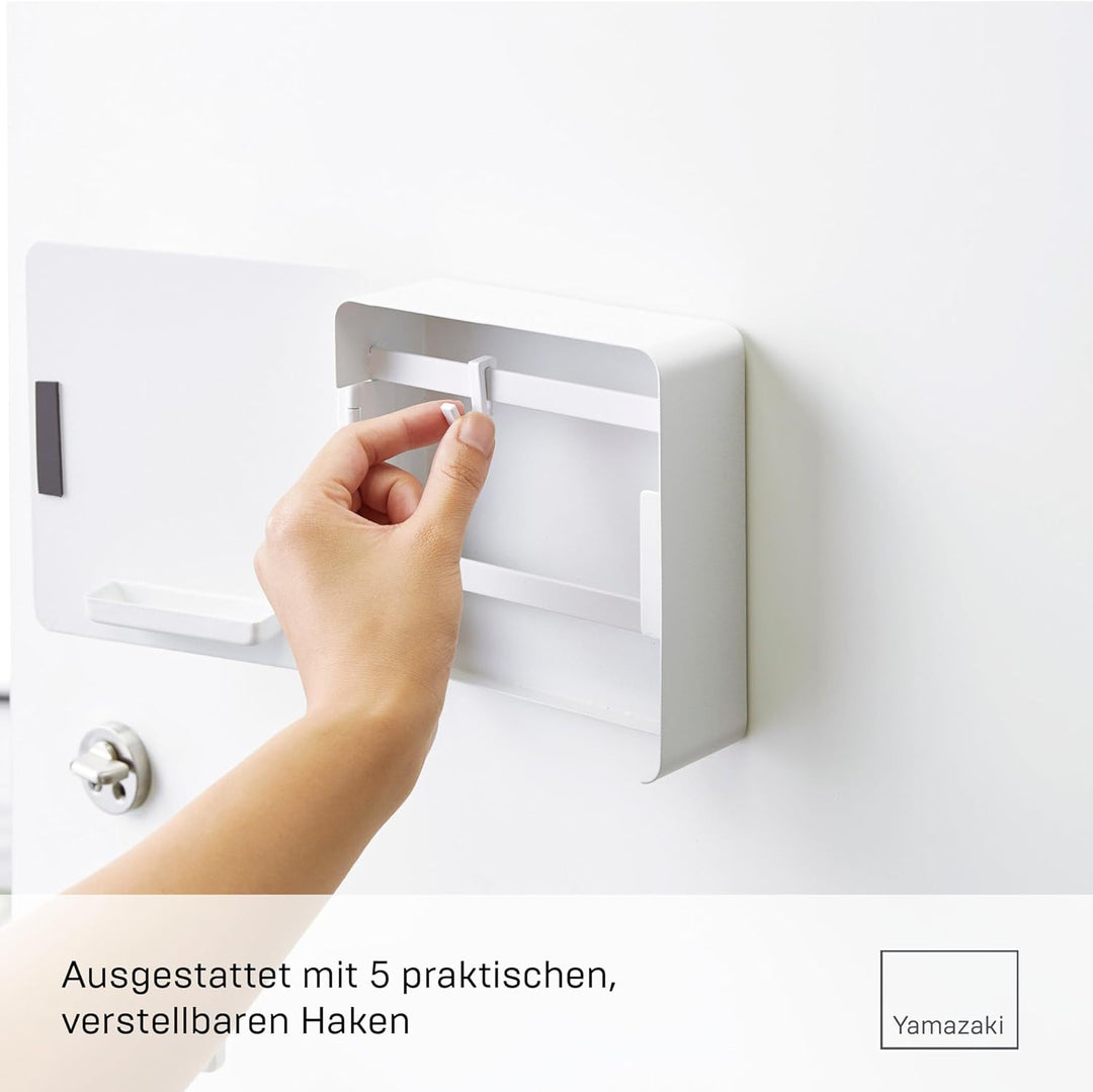Yamazaki 4799 TOWER Magnetischer Schlüsselkasten, weiss, Stahl, Minimalistisches Design One Size Wei