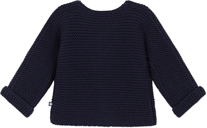 Petit Bateau Unisex Baby Strickjacke 3 Monate Blau Smoking, 3 Monate Blau Smoking