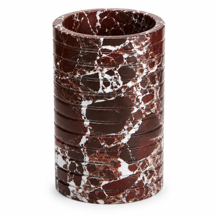 Marmor Weinkühler für 750 ml Flaschen, violett-rote Naturstein Deko | Red Stone Weinflaschenkühler,