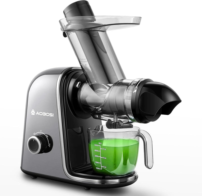 【Neues】Entsafter AOBOSI-Slow juicer mit 2 Geschwindigkeitsstufen-Entsafter gemüse und obst mit 8 stu