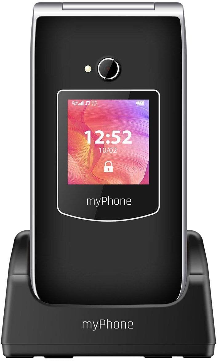 MP myPhone myPhoneRumba 2 Schwarz 2.4” Farbdisplay Klapphandy ohne Vertrag mit Grossen Tasten und Ka