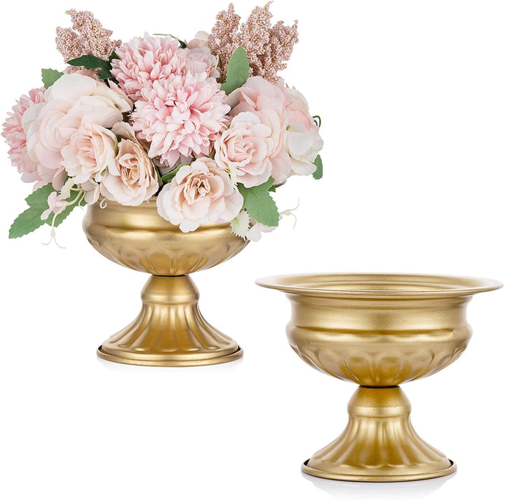 Nuptio 2 Stücke Mini Grösse Metall Urne Pflanzer Elegante Hochzeit Mittelstücke Vase für Hochzeit De