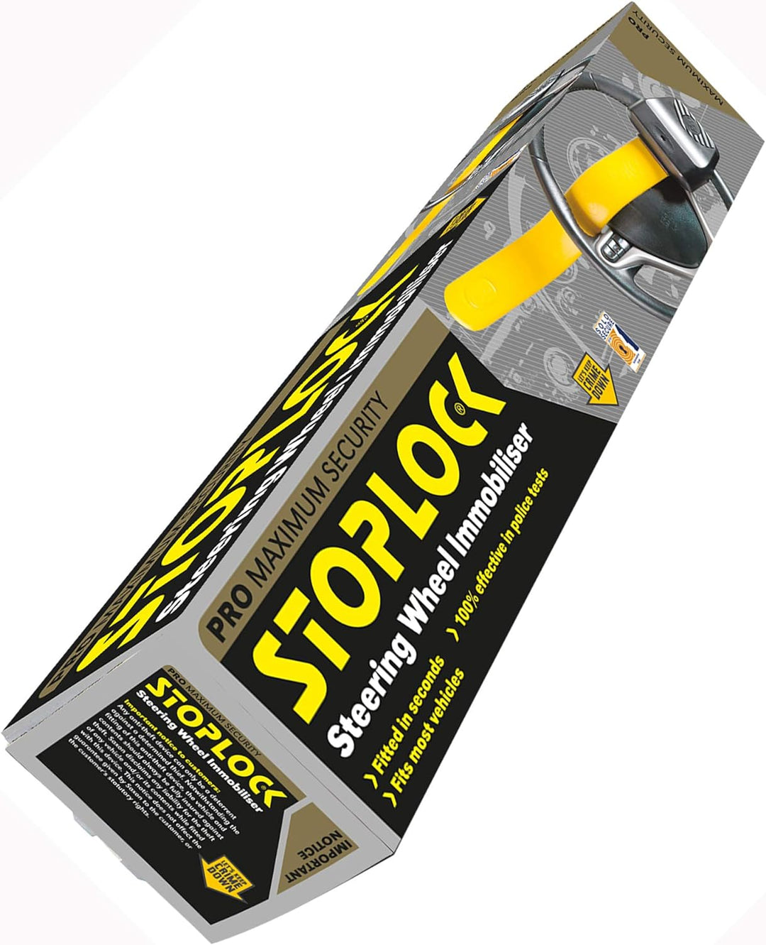 Stoplock Pro Lenkrad-Wegfahrsperre HG 149-00 - Diebstahlsicherung für Pkw und andere