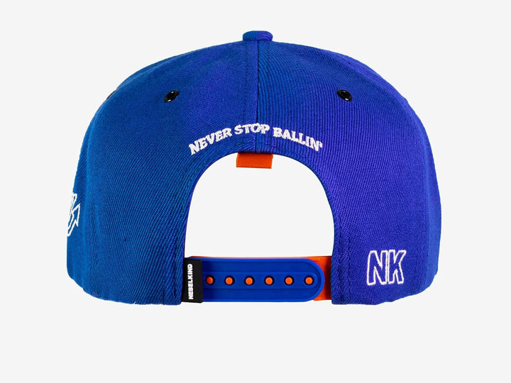Nebelkind Snapback Cap Ballin' Blau Orange Basketball-Comic-Figur Grössenverstellbar Unisex One Size