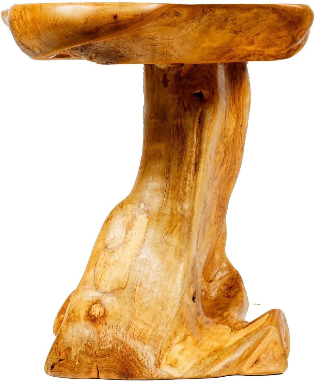 Windalf Schlanker Couchtisch Siva 77 cm Eleganter Natur Wohnzimmertisch Handarbeit aus Wurzelholz