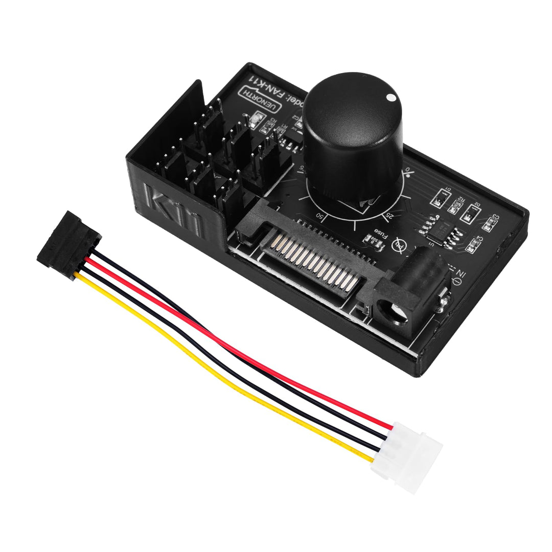 PWM lüftersteuerung Binghe PWM Lüfter Controller mit 1 zu 6 4Pin 12V und Kabel, PC-Lüfter Hub mit SA