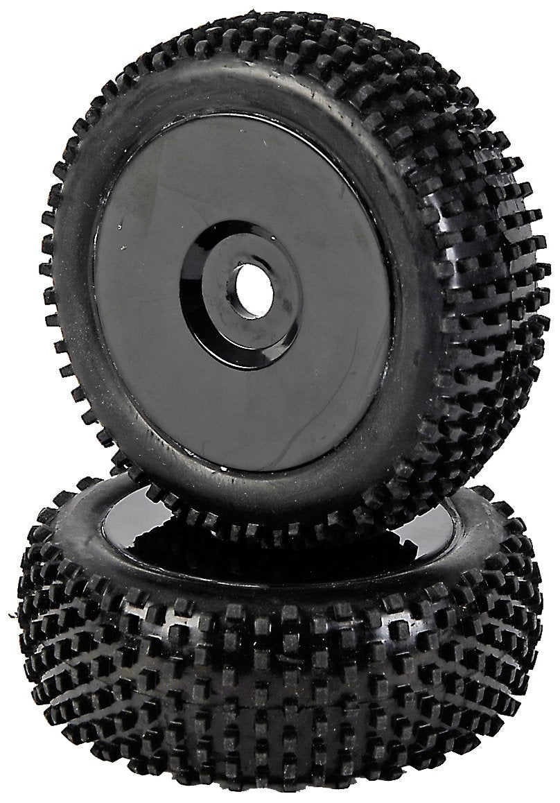 Carson 500405288 - Modellbauzubehör: 1:8 Reifen-/Felgenset Dish, 2 Stück, schwarz