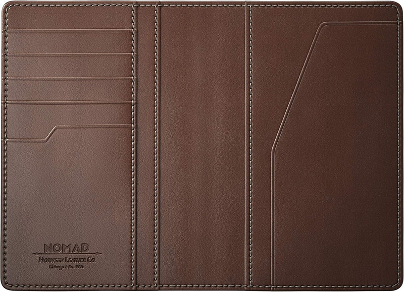 NOMAD Passport Wallet Traditional Reisegeldbörse aus Echtleder zum Verstauen von Geld, Bankkarten un