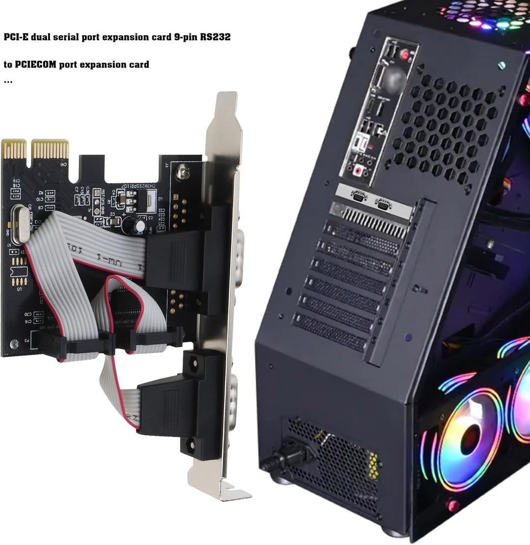 Create idea Port Card PCI Express Serielle Karte PCI Express Serieller Erweiterungsadapter PCI-E auf