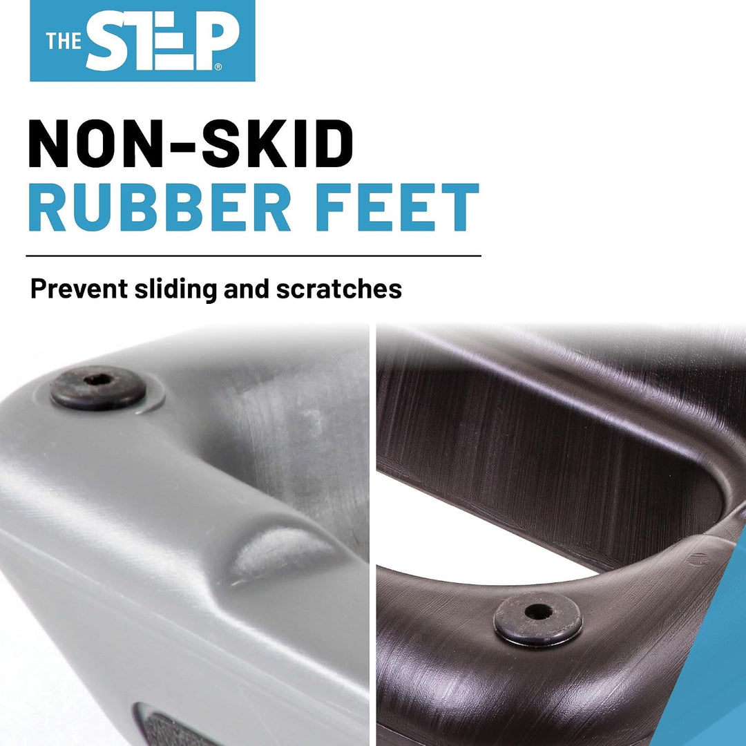 The Step Aerobic-Plattform, Renngrösse, Aerobic-Plattform, grau und original Schwarze Lifts 4 Abstan
