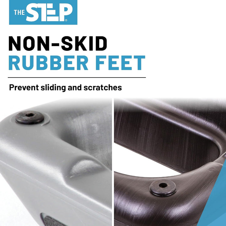 The Step Aerobic-Plattform, Renngrösse, Aerobic-Plattform, grau und original Schwarze Lifts 4 Abstan