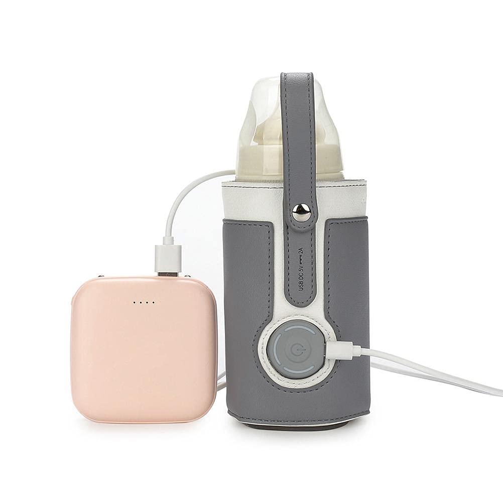 Flaschenwärmer USB, Tragbare Babyflaschenwärmer mit Temperatur Flaschenwärmer Baby Unterwegs Baby Ta