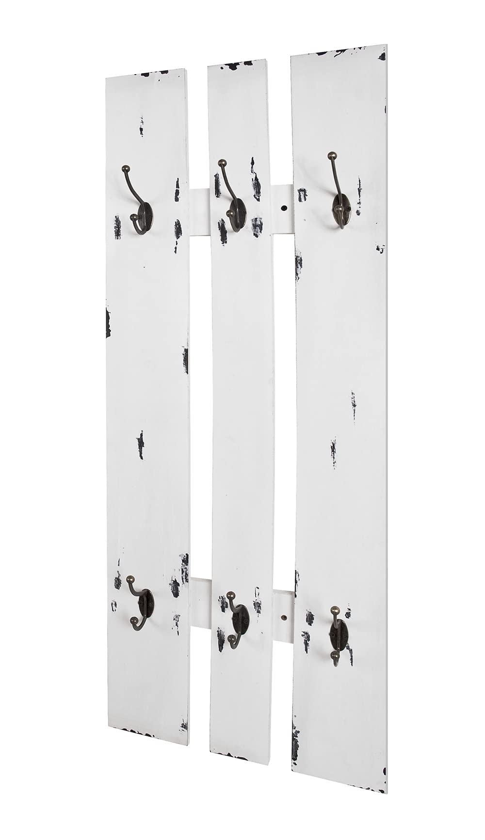 HAKU Möbel Wandgarderobe, MDF, weiss, B 40 x T 9 x H 100 cm Weiss 40 x 9 x 100 cm, Weiss 40 x 9 x 10