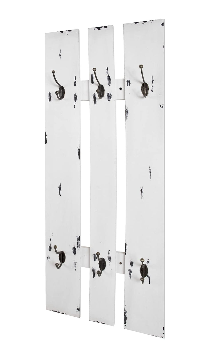 HAKU Möbel Wandgarderobe, MDF, weiss, B 40 x T 9 x H 100 cm Weiss 40 x 9 x 100 cm, Weiss 40 x 9 x 10