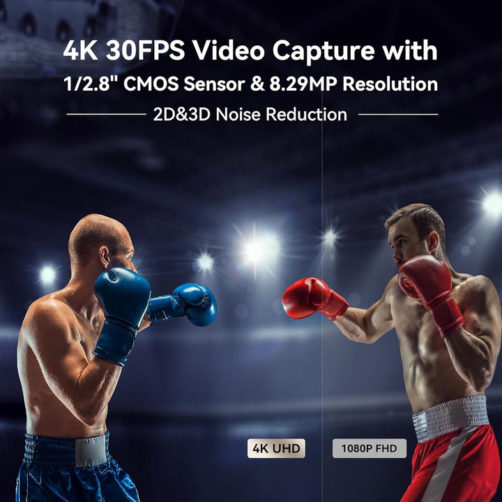 Tenveo 4K PTZ Kamera mit NDI & KI-Tracking – 20x Optischer Zoom, PoE+, für Live-Streaming (OBS/vMix)