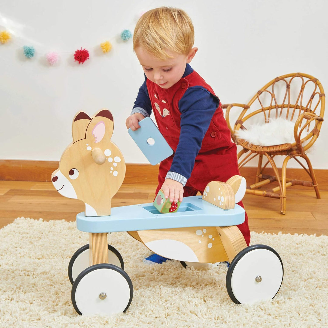 Le Toy Van – Petilou Lauflernrad „Reh“ aus Holz für Kleinkinder | Für den Innenbereich | Für Mädchen