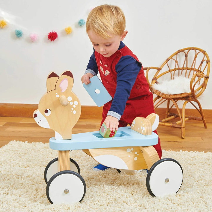 Le Toy Van – Petilou Lauflernrad „Reh“ aus Holz für Kleinkinder | Für den Innenbereich | Für Mädchen