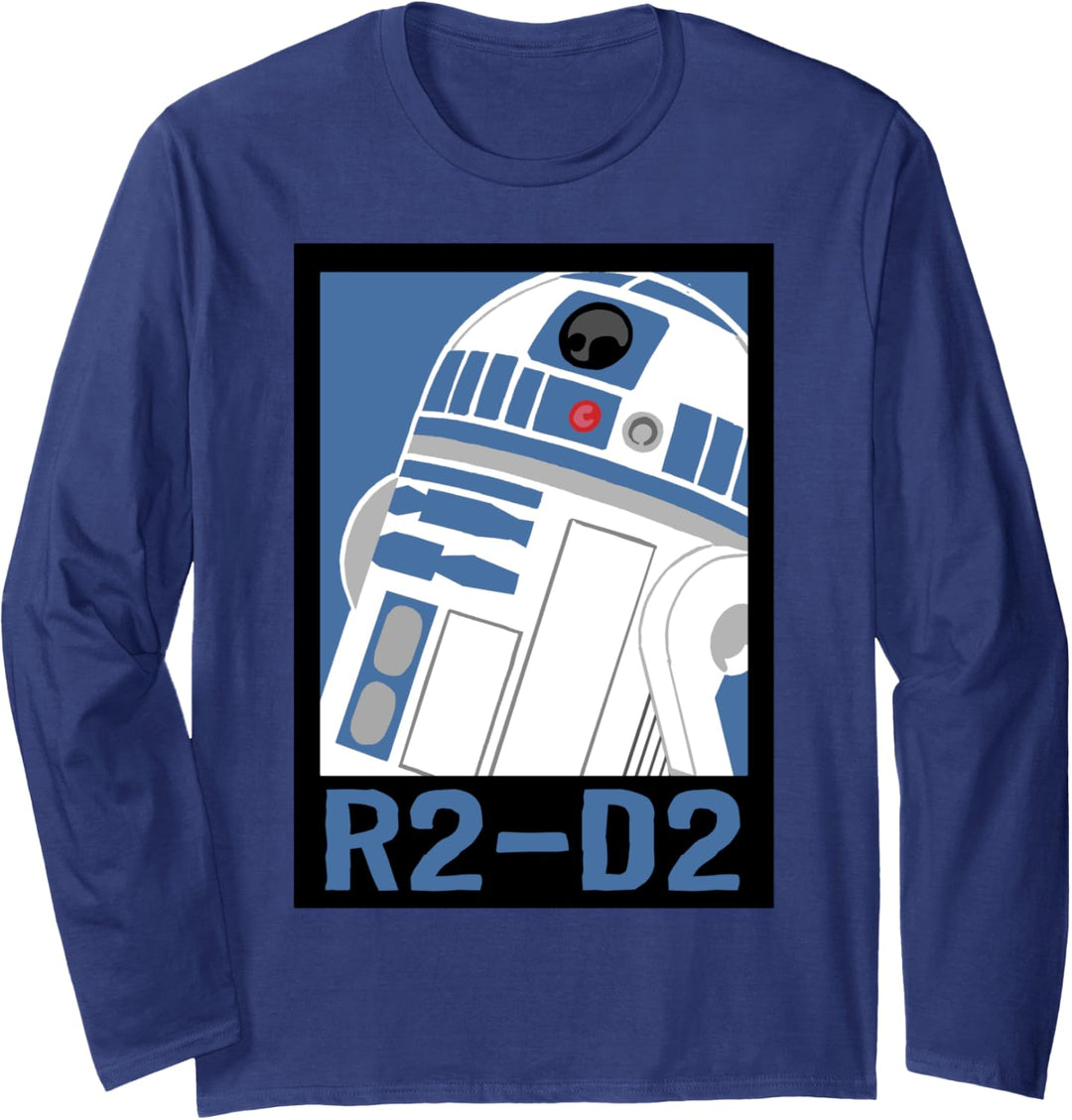 Star Wars R2-D2 Droid Panel Poster Langarmshirt