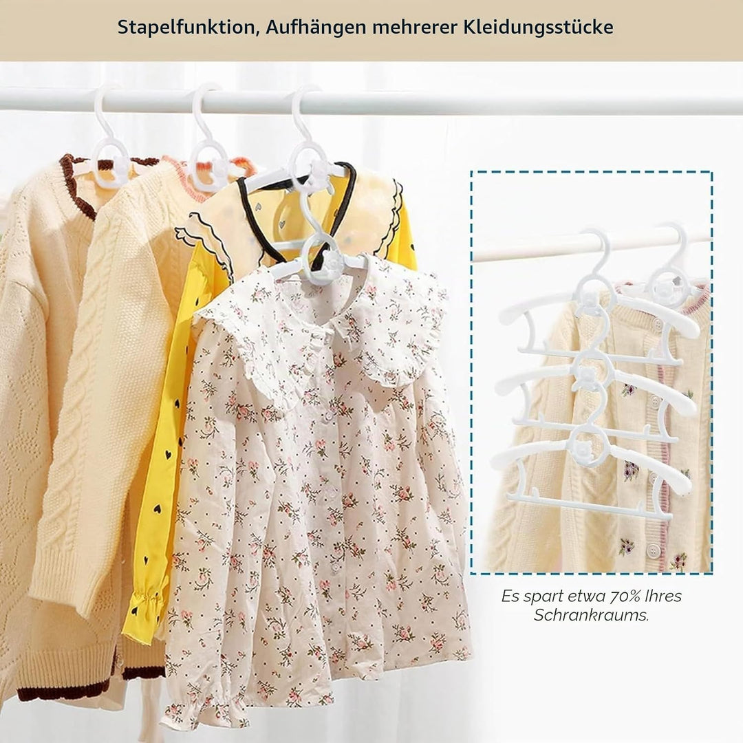 HGYZE Baby-Kleiderbügel für Schrank, 50 Stück, weiss, Kinder-Kleiderbügel, Kunststoff, 27,9–35,6 cm,