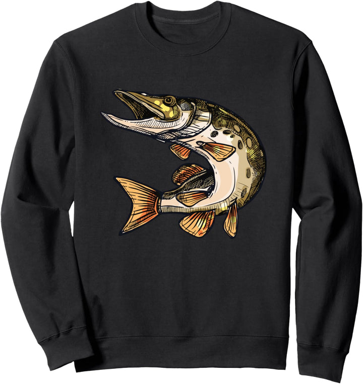 Hecht Angeln Fischen Sweatshirt