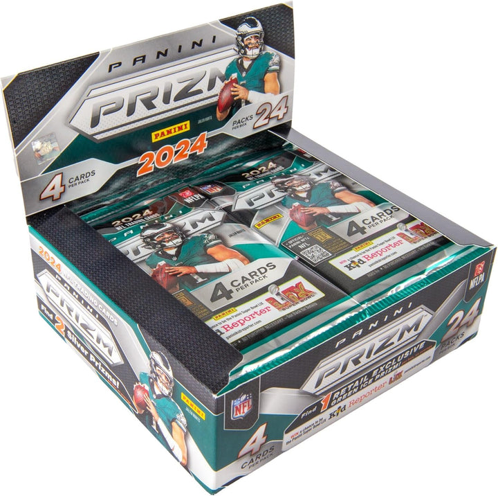 2024 Panini PRIZM NFL-Fussball-Sammelkarten, 24 Stück, Einzelhandelsverpackung