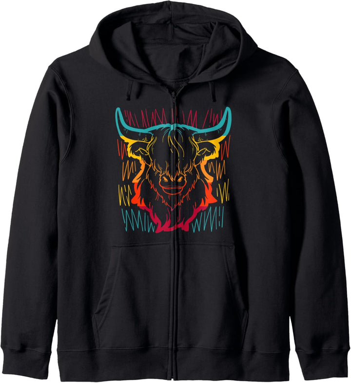 Highland Cow Scotland Farmers Kapuzenjacke