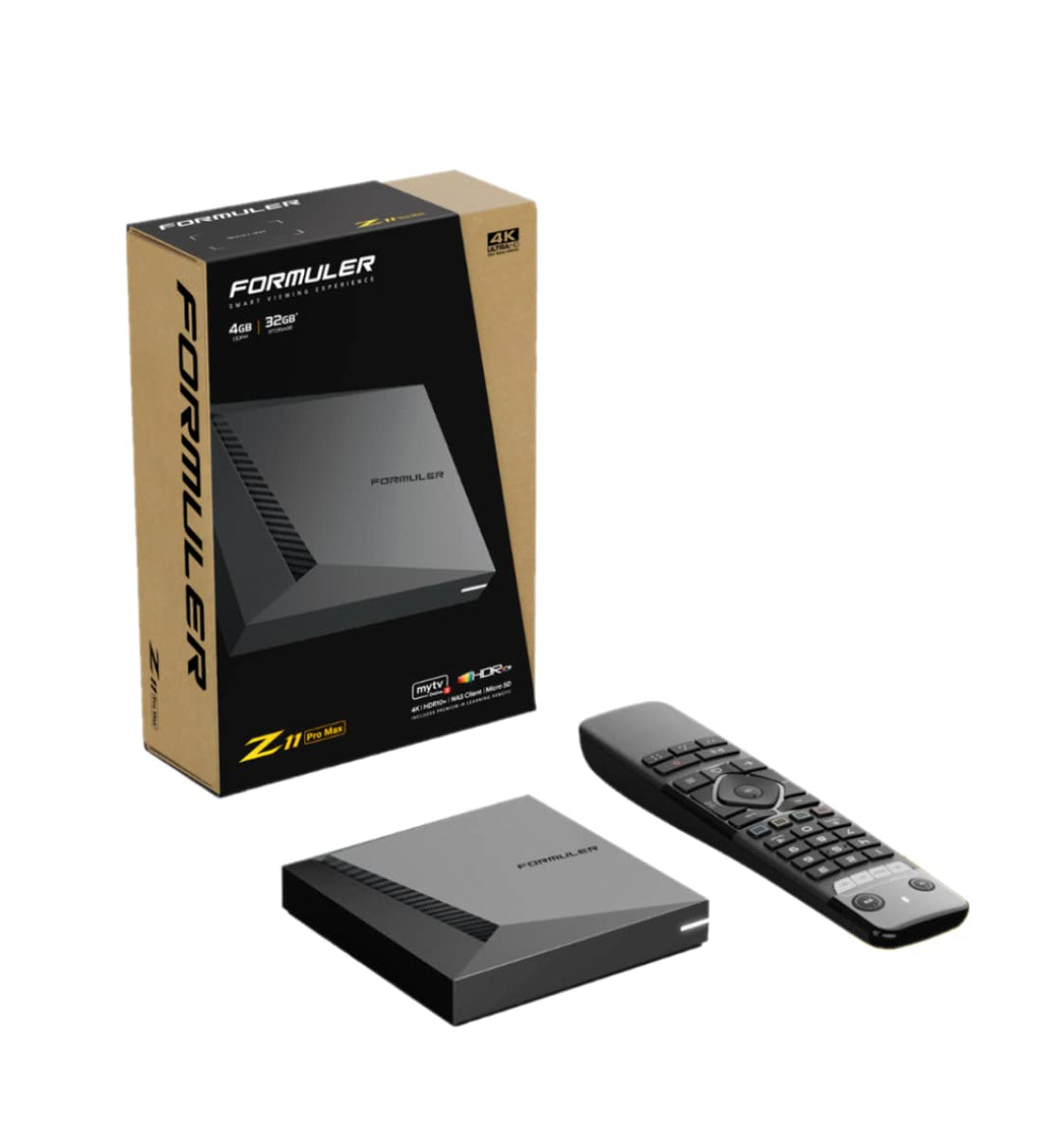 Formuler Z11 Pro Max 4K Android 11 Dual Band 5G Gigabit LAN 4GB RAM 32GB Speicher mit Premium IR1 Fe