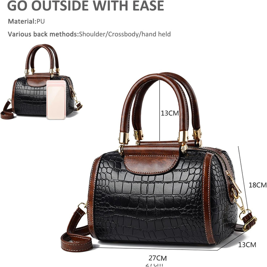 NICOLE & DORIS Handtasche Damen Designer Umhängetasche Mode Schultertaschen PU Leder Satchel Handtas
