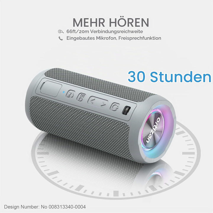 Ortizan Bluetooth Lautsprecher mit Licht, Musikbox Tragbarer Bluetooth Box mit IPX7 wasserdicht, Dua