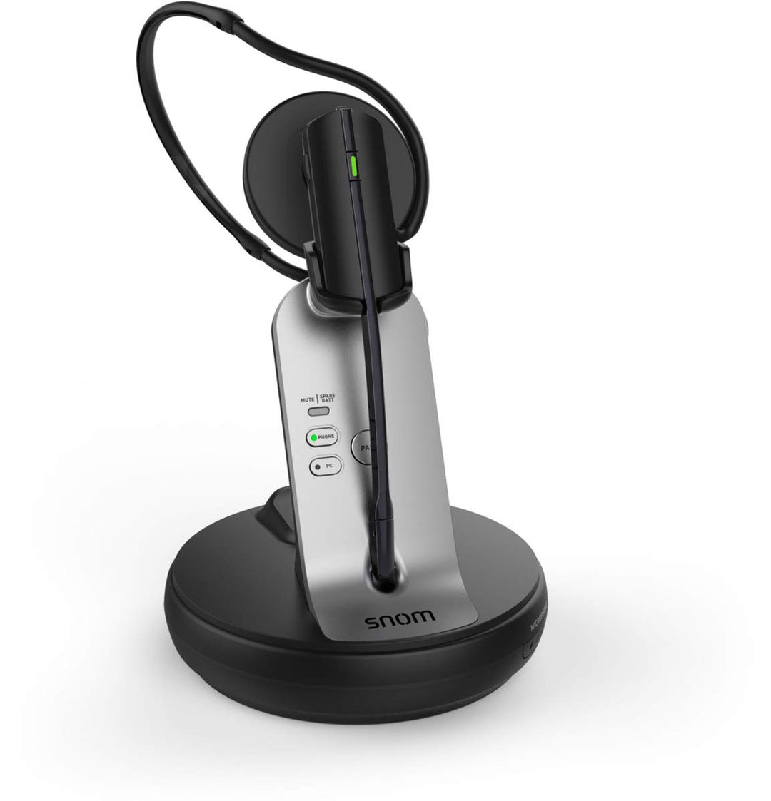 Snom A170 DECT-Headset (HD-Audioqualität, Rauschunterdrückung, 3 Tragevarianten, DECT mit grosser Re