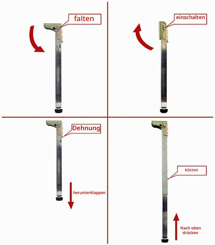 Tischbeine Edelstahl Klapp Teleskop Möbelbeine Wandbehang Esstisch DIY Kombination Tischbeine Höhenv