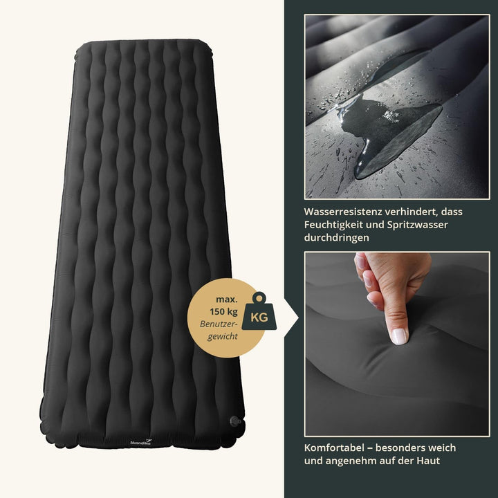 Skandika Isomatte Elite/Exclusive Air Single/Double | aufblasbare Matratze, kleines Packmass, leistu