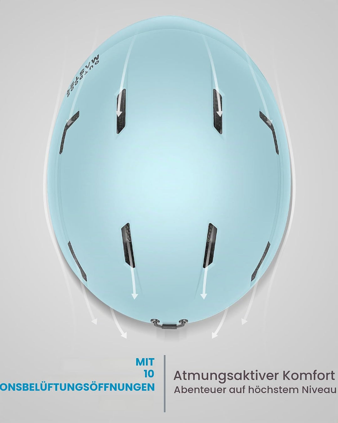 OutdoorMaster Skihelm-Set, Snowboard-Helm mit Brille für Erwachsene - 12 Belüftungsöffnungen - Skihe