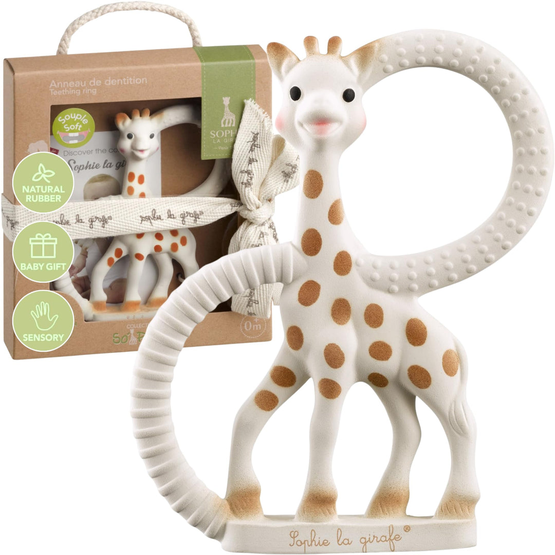 Vulli 200319 Sophie la girafe Beissring, 1 x 9 x 12 cm Einzeln Weisse Soft-Version, Einzeln Weiß