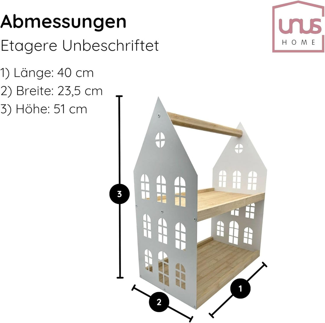UNUS HOME Etagere 2 Etagen mit Griff, für Obst, Frühstück, Wurst und Käse, Getränke und Desserts, Ta