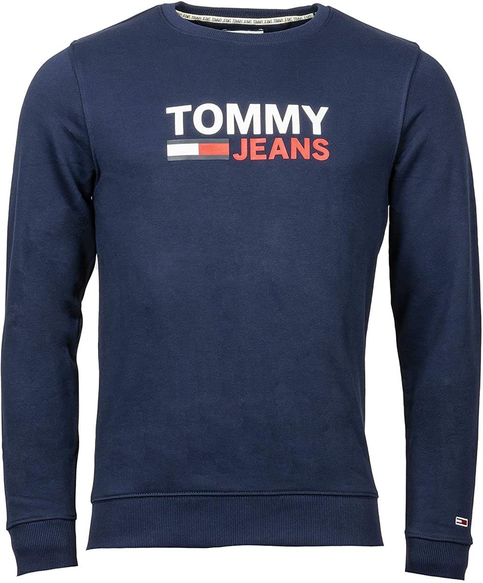 Tommy Jeans Herren TJM Corp Logo Crew Sweatshirt, Twilight Navy, S