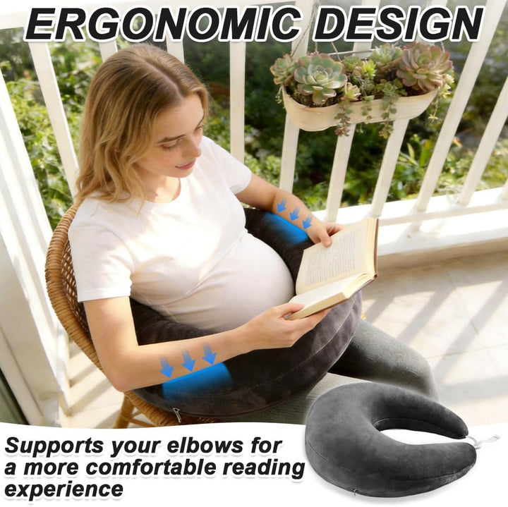 Strickkissen, Tragbares Gaming Kissen Lesekissen mit Verstellbarem Verschluss, Ergonomisches Reading