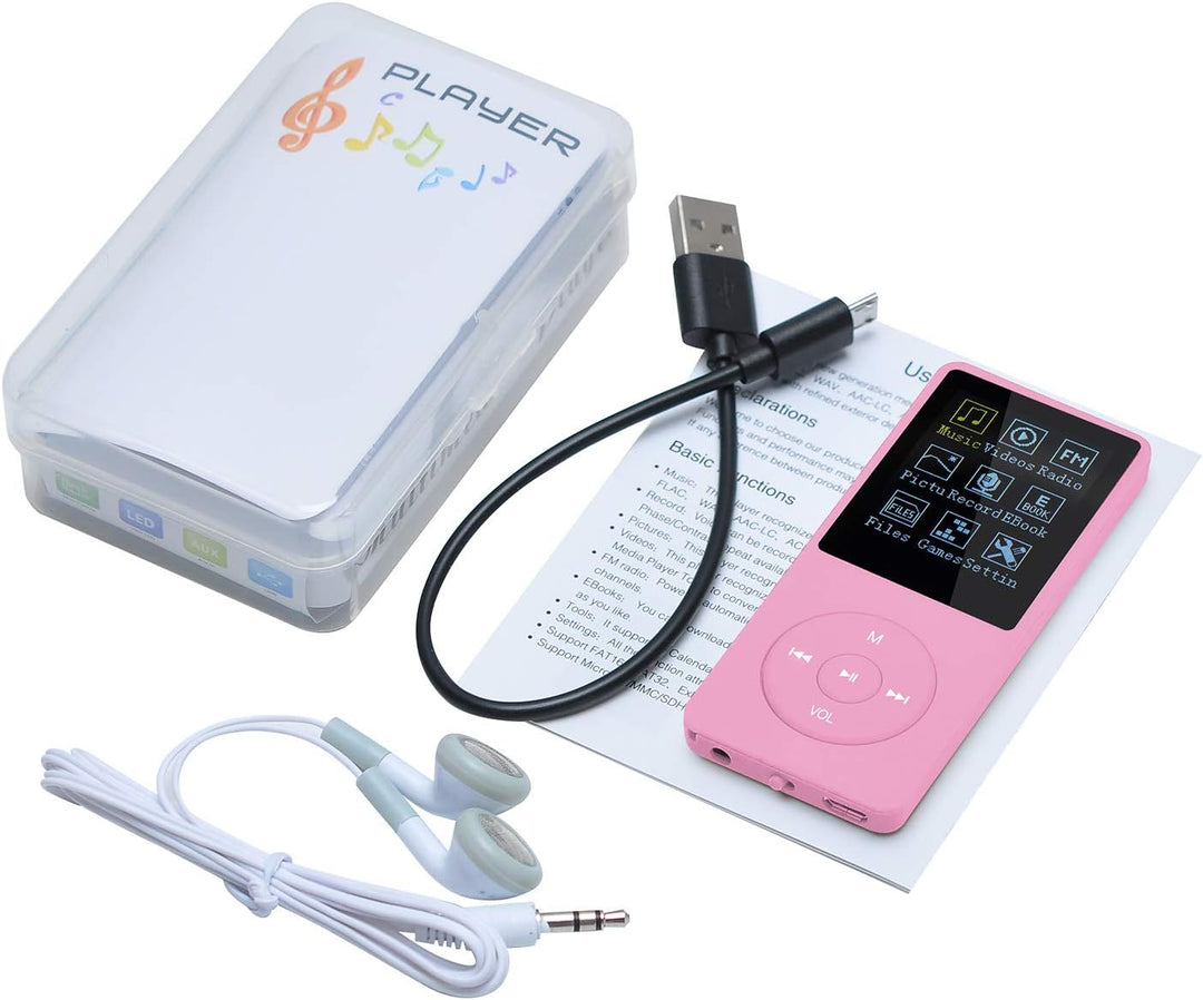 COVVY 8GB Tragbare MP3 Musik Player, Support bis zu 64GB SD Speicherkarte, Lossless Sound HiFi MP3 P